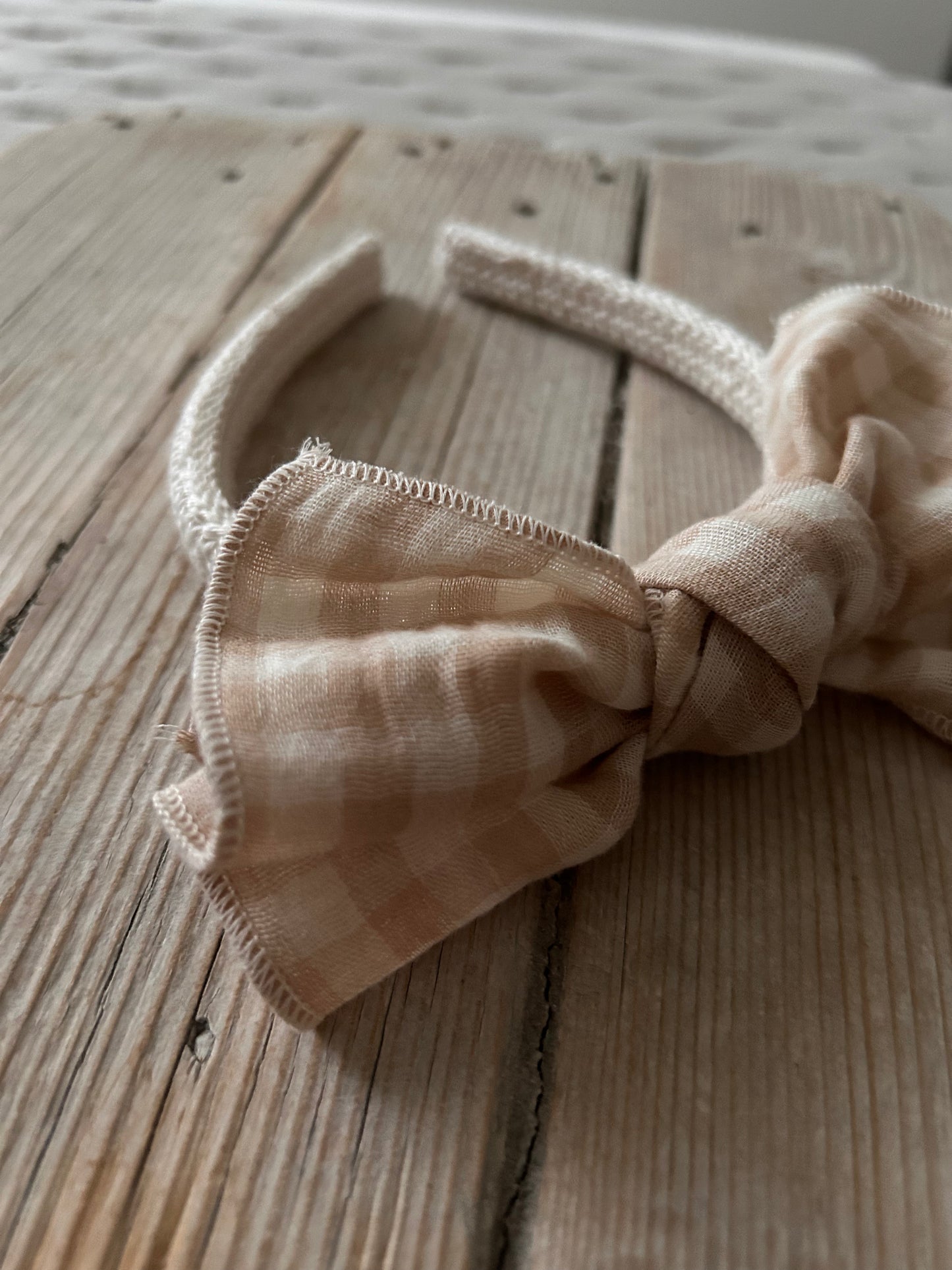 CERCHIETTO CAPELLI CON FIOCCO QUADRETTI