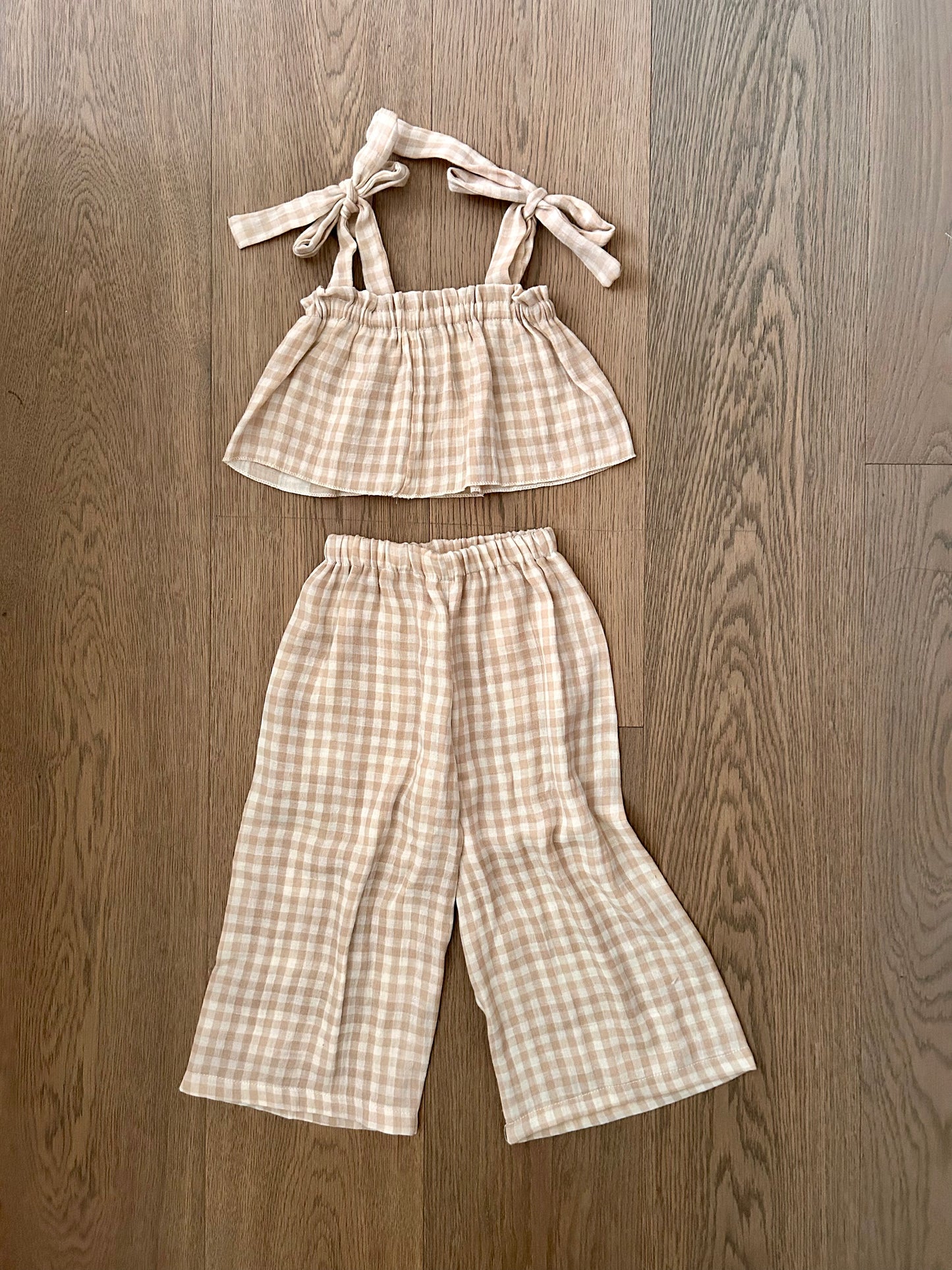 PANTALONE E TOP QUADRETTO