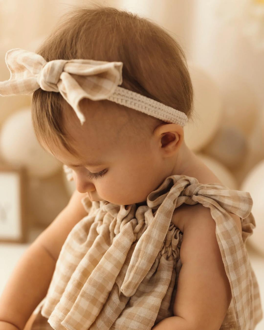 CERCHIETTO CAPELLI CON FIOCCO QUADRETTI
