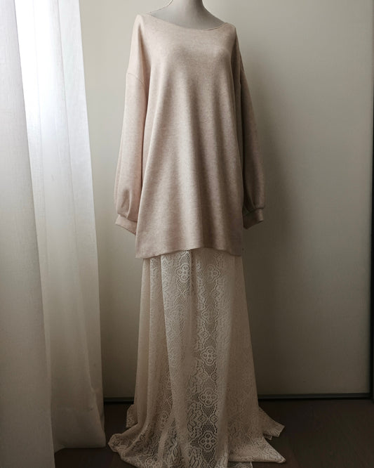 MARTA MAXI PULL GONNA PIZZO