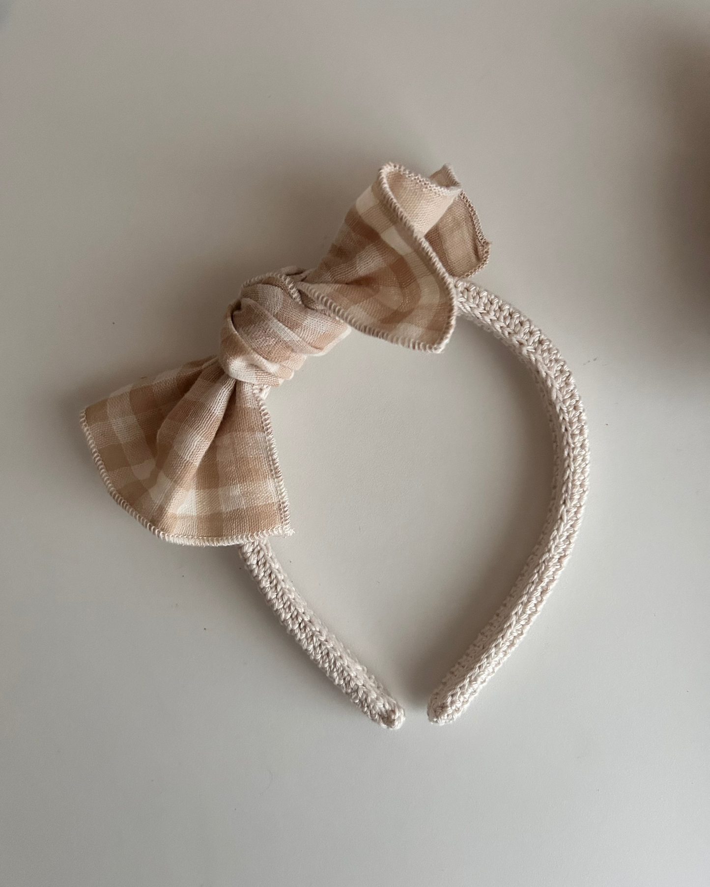 CERCHIETTO CAPELLI CON FIOCCO QUADRETTI