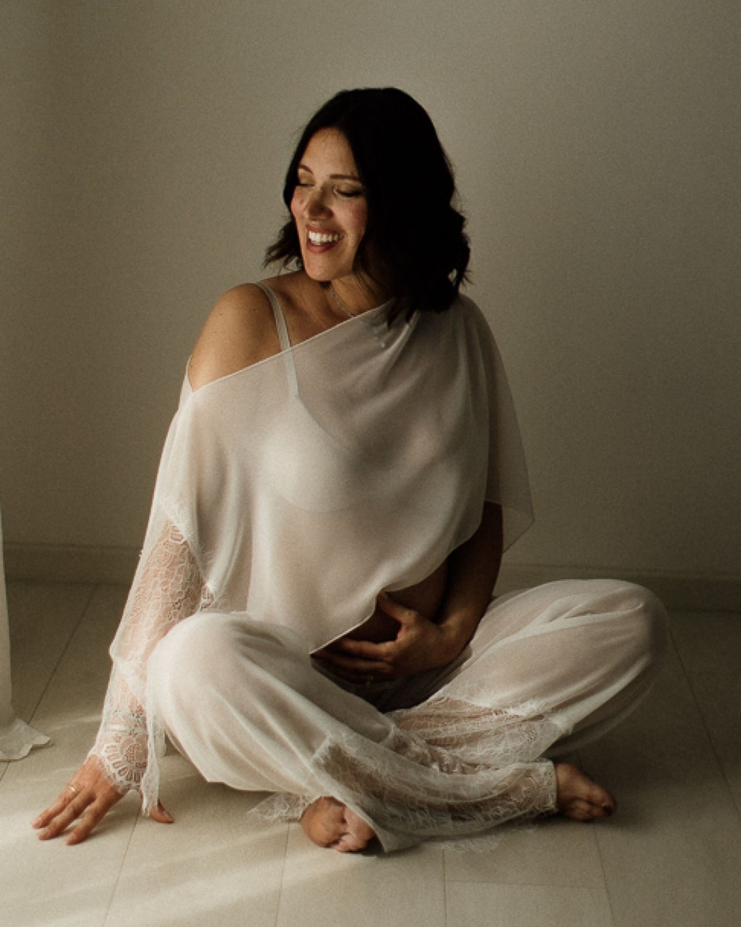 GIULIA SATIN MATERNITY DRESS